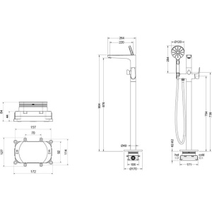 Смеситель для ванны Aquatek Бетта AQ1145CR хром