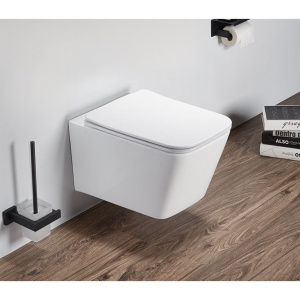 Унитаз подвесной SantiLine SL-5007 безободковый, с микролифтом