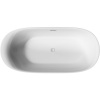 Акриловая ванна Sancos Single FB07 180x85 см, отдельностоящая, овальная, с каркасом, со сливом-переливом