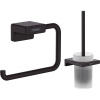 Набор Hansgrohe AddStoris Держатель туалетной бумаги 41771670 + Ершик 41752670 матовый черный Набор Hansgrohe AddStoris Держатель туалетной бумаги 41771670 + Ершик 41752670 матовый черный