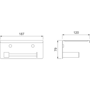 Держатель туалетной бумаги Timo Selene 10044/00 с полкой для телефона
