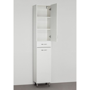 Шкаф-пенал Style Line Эко Стандарт 36 с бельевой корзиной, белый