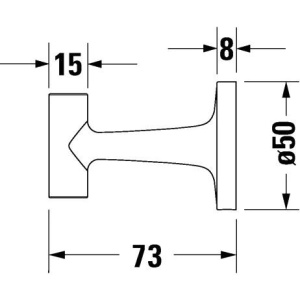 Купить Крючок Duravit Starck T 0099291000 хром в Москве с доставкой Крючок Duravit Starck T 0099291000 хром
