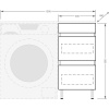 Тумба с раковиной Stella Polar Мадлен 100 под стиральную машину R