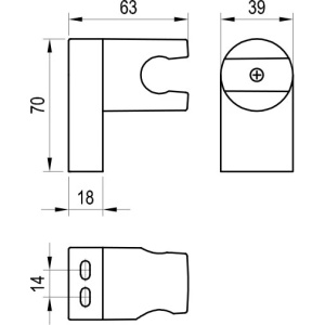 Держатель ручного душа Ravak Chrome X07P639 черный