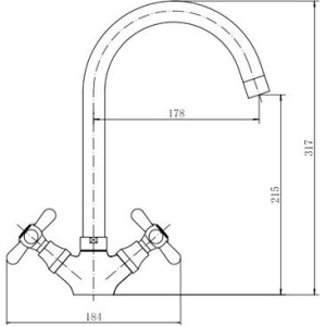 Смеситель для кухни Fashun A4025 хром