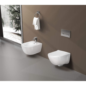 Купить Унитаз подвесной с сиденьем микролифт Aquatek Дива AQ2012B-00 безободковый в Москве с доставкой Унитаз подвесной с сиденьем микролифт Aquatek Дива AQ2012B-00 безободковый