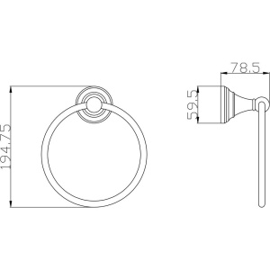 Полотенцедержатель Rav Slezak Morava MKA0104 хром