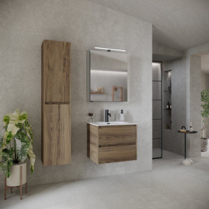 Купить Тумба с раковиной Sancos Libra 60 см дуб чарльстон в Москве с доставкой Тумба с раковиной Sancos Libra 60 см дуб чарльстон