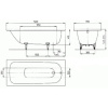 Стальная ванна Kaldewei Saniform Plus 150x70 standard mod. 361-1 111600010001