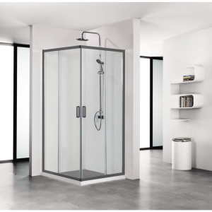 Душевой уголок Акватек AQ ARI KV 10020BL 100х100 см, черный матовый профиль