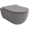 Комплект Унитаз подвесной BOCCHI V-Tondo 1416-006-0129 безободковый, серый матовый + Крышка A0336-006 с микролифтом, серая матовая + Инсталляция Geberit Duofix Delta 458.163.21.1 с кнопкой смыва, хром + Шумоизоляция