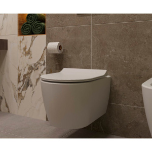 Комплект Унитаз подвесной STWORKI Ноттвиль SETK3104-2616 безободковый, с микролифтом, белый + Инсталляция EWRIKA ProLT 0026-2020 + Кнопка 0042 белая + Биде K3106-2605 + Инсталляция AlcaPlast A105 /1120