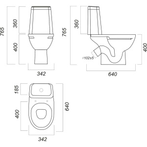 Купить Унитаз-компакт Sanita Марс MRSSACC01030413R в Москве с доставкой Унитаз-компакт Sanita Марс MRSSACC01030413R