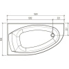 Акриловая ванна STWORKI Ноттвиль L 160x90 см, угловая, с каркасом, асимметричная