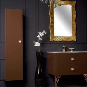 Купить Шкаф-пенал Armadi Art NeoArt шоколад с ручкой Satine золото в Москве с доставкой Шкаф-пенал Armadi Art NeoArt шоколад с ручкой Satine золото