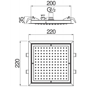Верхний душ Nobili AD139/34CCR хром