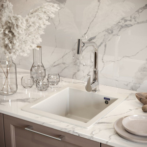 Купить Мойка кухонная Ulgran U-404 -331 белая в Москве с доставкой Мойка кухонная Ulgran U-404 -331 белая