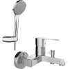 Смеситель для ванны с душем MEGA Sun MG-SUN01 + Душевой гарнитур STWORKI Дублин HFDB91100 хром