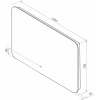 Зеркало DIWO Кострома 120 с подсветкой, большое, LED подсветка, прямоугольное, инфракрасный выключател