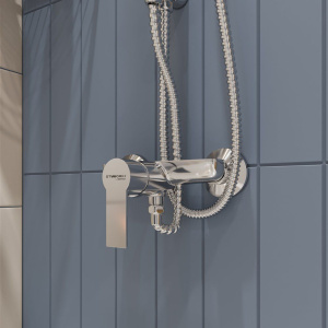 Купить Душевая стойка STWORKI Хельсинки HFSG97000 + Смеситель для душа STWORKI Хельсинки HFHS20000 хром в Москве с доставкой Душевая стойка STWORKI Хельсинки HFSG97000 + Смеситель для душа STWORKI Хельсинки HFHS20000 хром