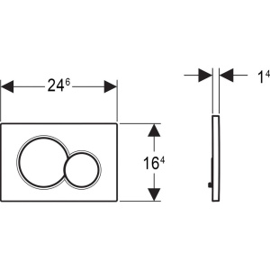 Купить Кнопка смыва Geberit Sigma 10 115.758.KK.5 белая, золото в Москве с доставкой Кнопка смыва Geberit Sigma 10 115.758.KK.5 белая, золото