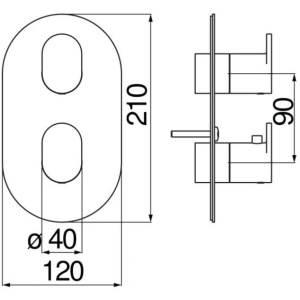 Смеситель для душа Nobili Up UP94102CR Chrome