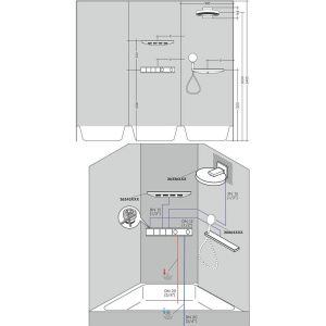 Термостатический смеситель Hansgrohe RainSelect 15381000 для ванны с душем