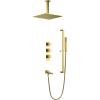 Душевой комплект Timo Selene SX-2239/17SM С ВНУТРЕННЕЙ ЧАСТЬЮ, с термостатом, матовое золото