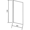 Шторка на ванну STWORKI Стокгольм GV-861 MT 50х150 см, профиль хром матовый