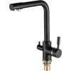 Смеситель для кухни Fashun A4352-7 с краном для питьевой воды, черный