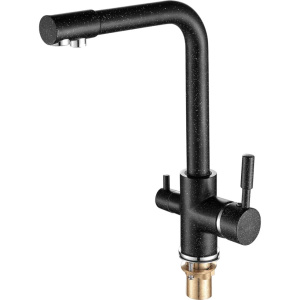 Смеситель для кухни Fashun A4352-7 с краном для питьевой воды, черный