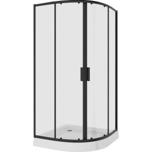 Душевой уголок Niagara Nova NG-6807-08 BLACK 100x100, четверть круга, черный