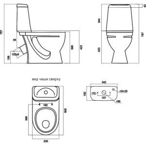Унитаз-компакт Sanita Идеал эконом