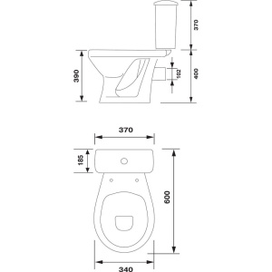 Купить Унитаз-компакт Оскольская керамика Суперкомпакт Стандарт, горизонтальный выпуск в Москве с доставкой Унитаз-компакт Оскольская керамика Суперкомпакт Стандарт, горизонтальный выпуск