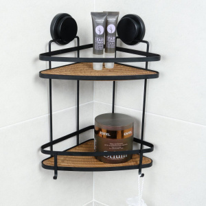 Полка Fixsen Magic 920B-2 угловая, двойная, черная