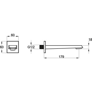 Излив BelBagno Arlie ARL BC CRM для ванны