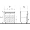 Тумба с раковиной Vigo Plaza 70 2 дверцы