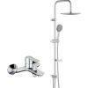 Душевая стойка STWORKI Хельсинки HFDB97000 + Смеситель для ванны с душем STWORKI Хельсинки HFHS10000 хром