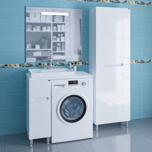 Купить Тумба с раковиной СанТа Лондон 29 L напольная, 2 ящика, для стиральной машины в Москве с доставкой Тумба с раковиной СанТа Лондон 29 L напольная, 2 ящика, для стиральной машины