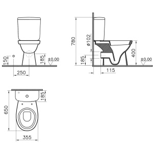 Купить Унитаз-компакт Norm Fit 9844B099-7200 с микролифтом в Москве с доставкой Унитаз-компакт Norm Fit 9844B099-7200 с микролифтом