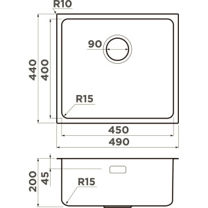 Купить Мойка кухонная Omoikiri Tadzava 49-U/I-IN ULTRA 15 нержавеющая сталь в Москве с доставкой Мойка кухонная Omoikiri Tadzava 49-U/I-IN ULTRA 15 нержавеющая сталь