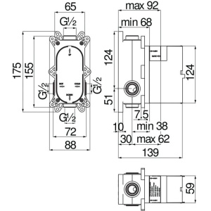 Скрытая часть Nobili Rubinetterie WE81100 смесителя для ванны