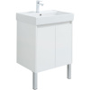 Тумба с раковиной Aquanet Nova Lite 60 белый глянец, с дверками