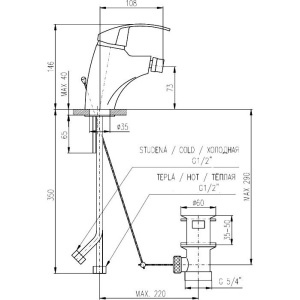 Купить Смеситель для биде Rav Slezak Mississippi MS045.5K в Москве с доставкой Смеситель для биде Rav Slezak Mississippi MS045.5K
