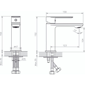 Купить Смеситель для раковины Rush Luson LU1630-11 в Москве с доставкой Смеситель для раковины Rush Luson LU1630-11