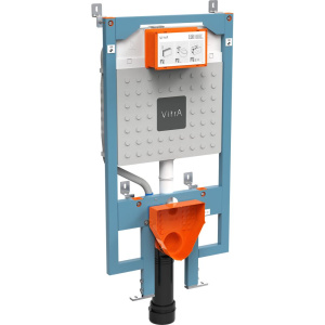 Купить Система инсталляции для унитазов VitrA V8 768-5800-01 с кнопкой смыва Root Square 740-2311 черной матовой в Москве с доставкой Система инсталляции для унитазов VitrA V8 768-5800-01 с кнопкой смыва Root Square 740-2311 черной матовой