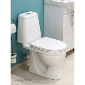 Унитаз-компакт напольный с бачком и сиденьем микролифт Sanita Идеал WC.CC/Ideal/2-DM/WHT.G/S1