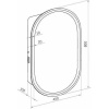Зеркало-шкаф STWORKI Мальмё МВК074 45 с подсветкой, белое, прямоугольное, навесное, овальное, в стиле лофт