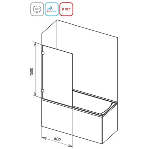 Комплект фурнитуры Ravak Brilliant B SET BVS1-80 D01000A070